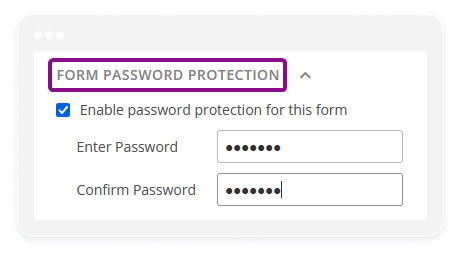 image showing form password protection on 123FormBuilder forms