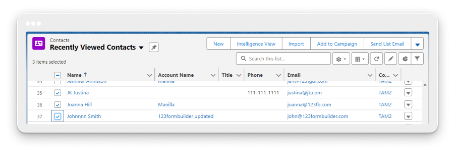 image showing records in salesforce 