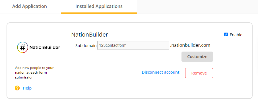 NationBuilder application