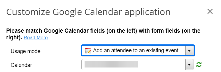 Google Calendar add attendee