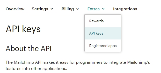 API keys