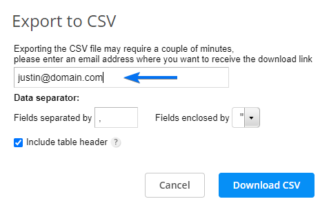 Download CSV