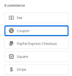 Coupon field