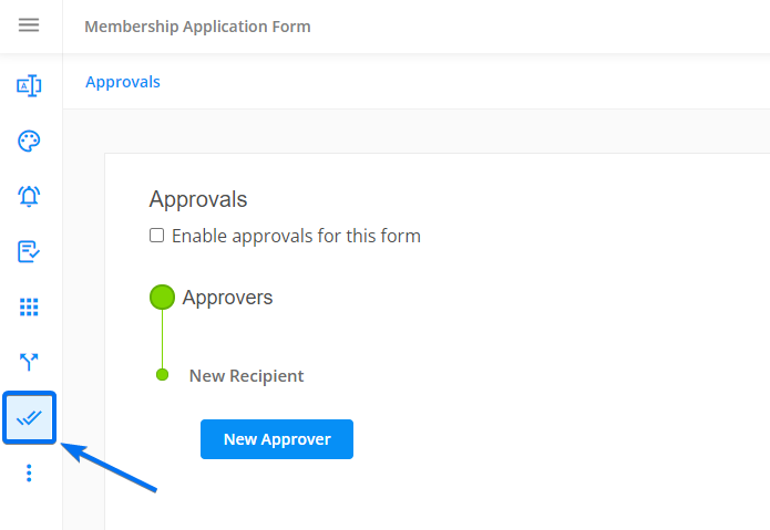 Approvals section