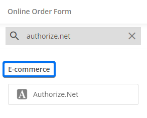 E-commerce Authorize.net