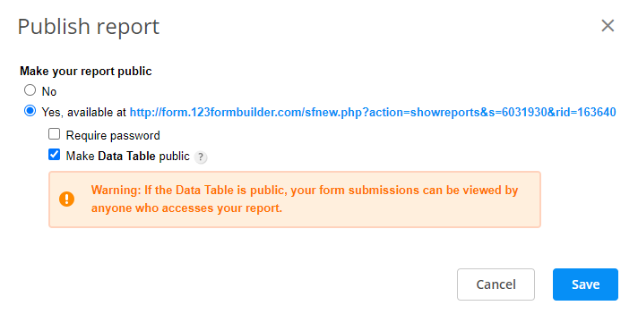 Enable data table