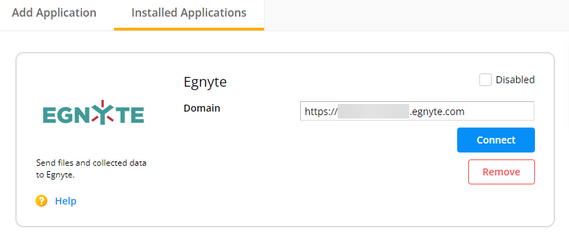 Egnyte Connect account