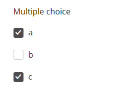 Multiple choice