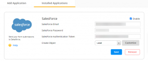 SalesForce Integration - 123FormBuilder Knowledge Base