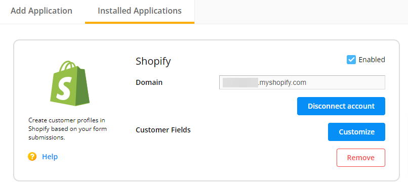 Shopify installed apps