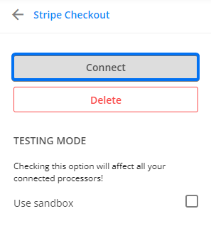 Stripe checkout connect