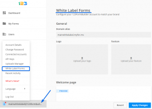 White Label General Customization | 123FormBuilder Docs