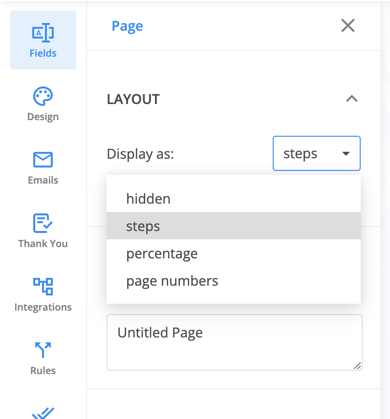 Page display as