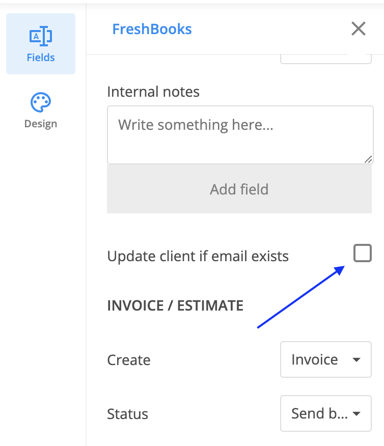 Update client if email exists