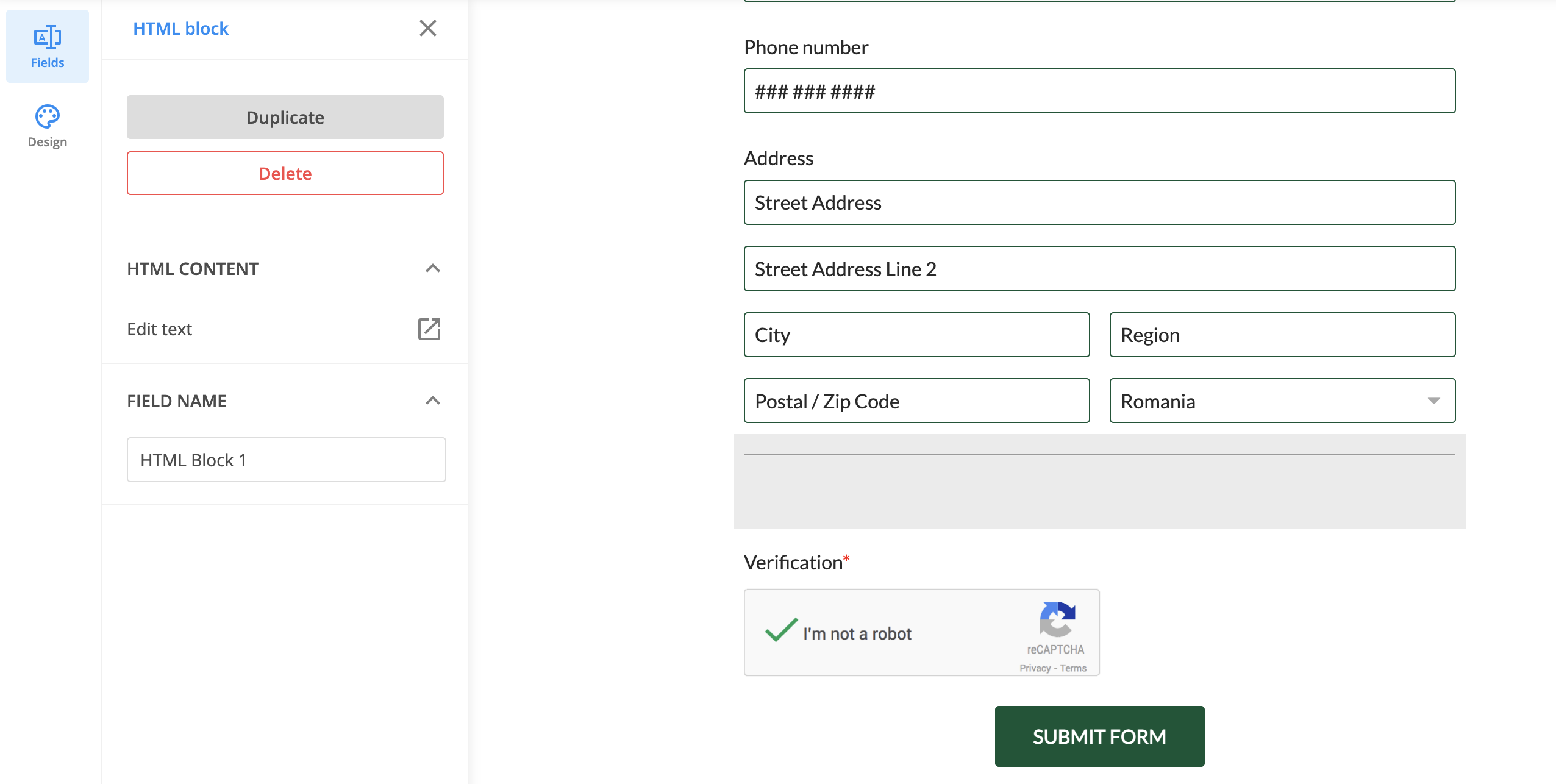 Online forms built by 123 Form Builder