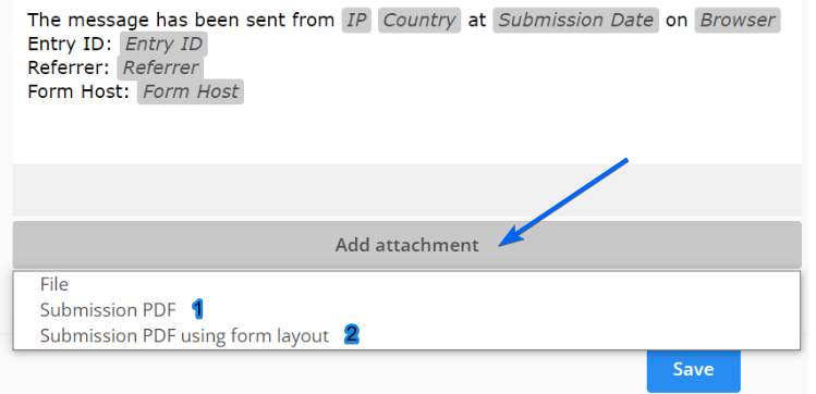 Enable email attachments v2