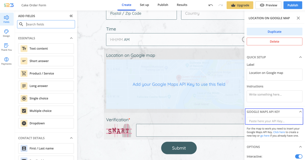 Google Maps API Key