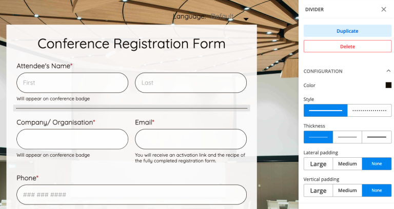 Divider field - 123FormBuilder Knowledge Base