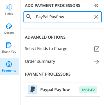 PayPal Payflow enabled