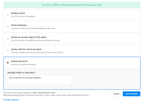 Deactivate your form - 123FormBuilder Knowledge Base