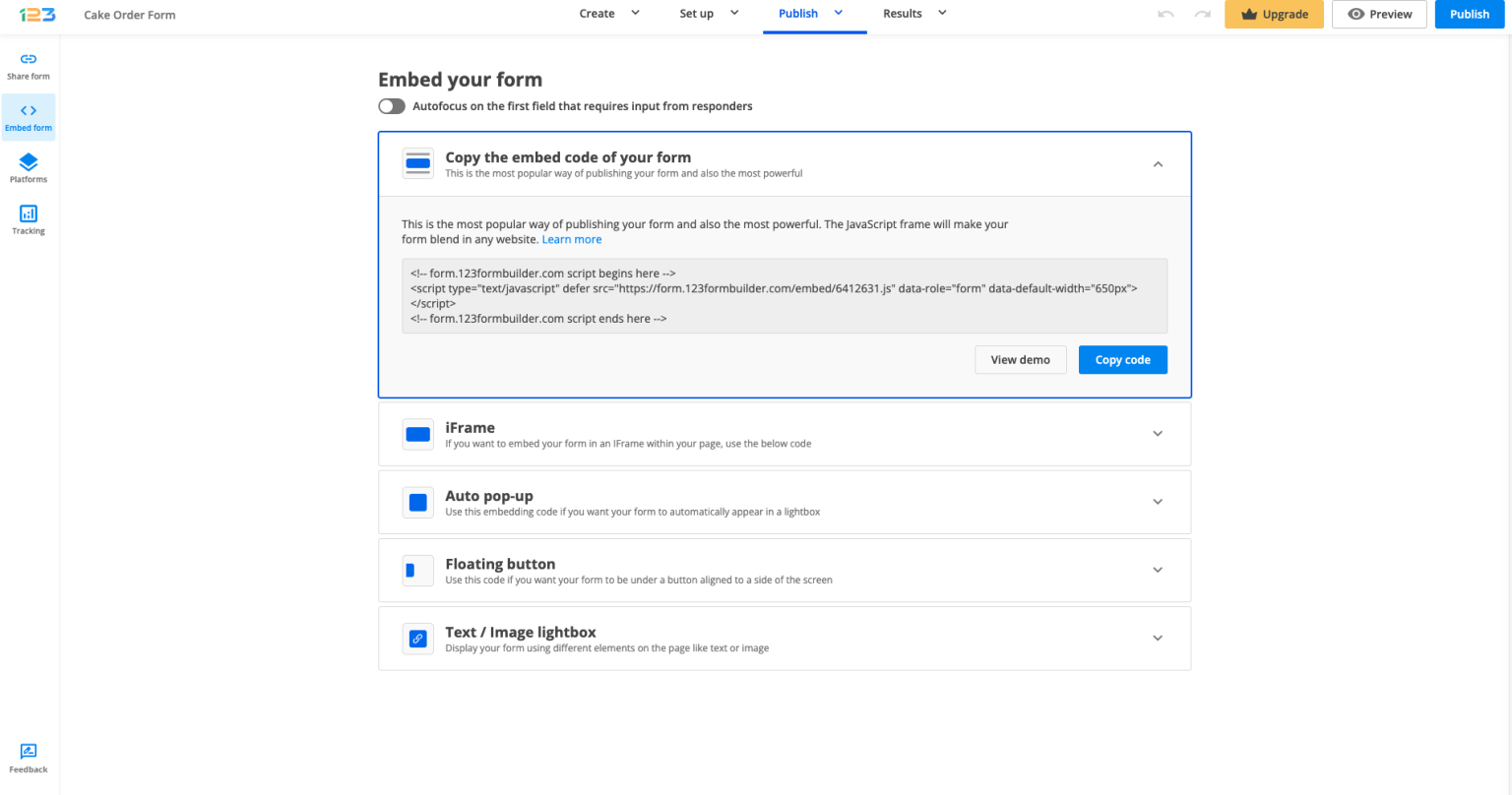 Publishing Your Web Forms | 123FormBuilder Help