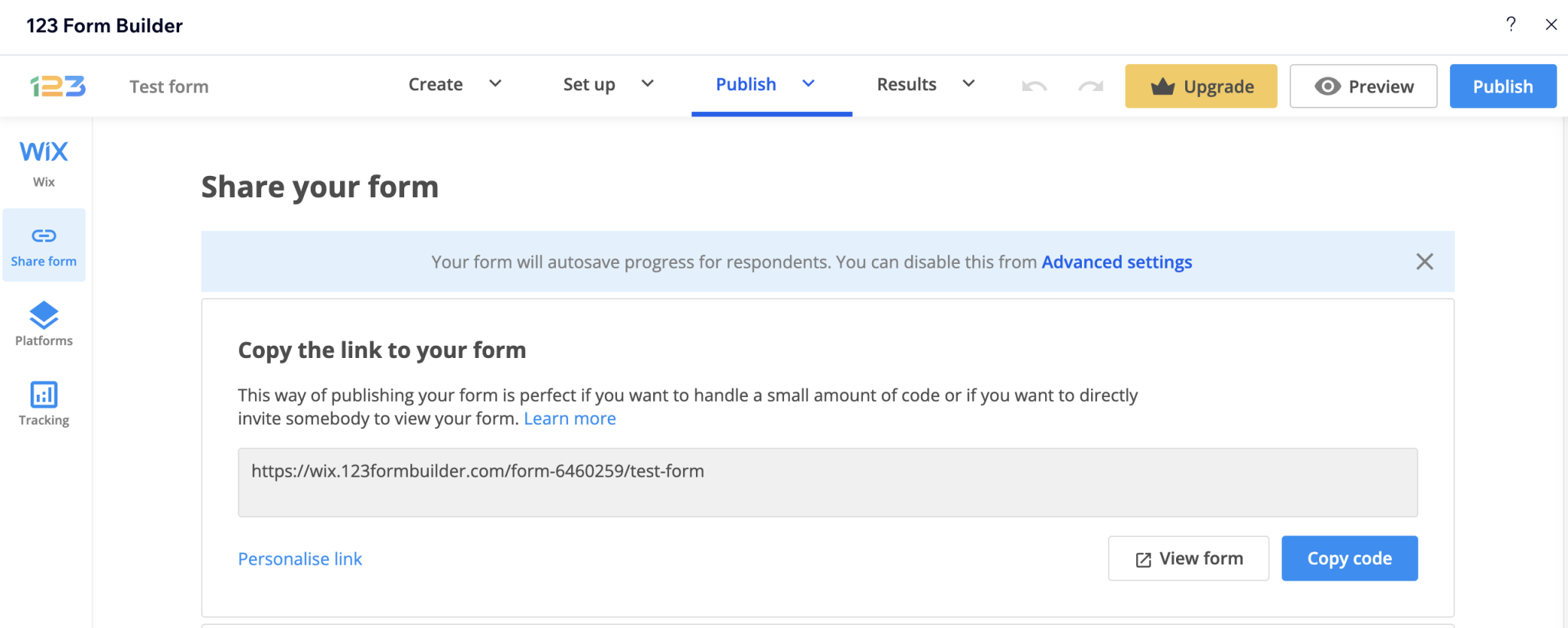 How to integrate forms with Wix Code | 123FormBuilder Docs