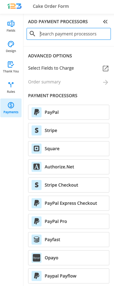 Payment processors