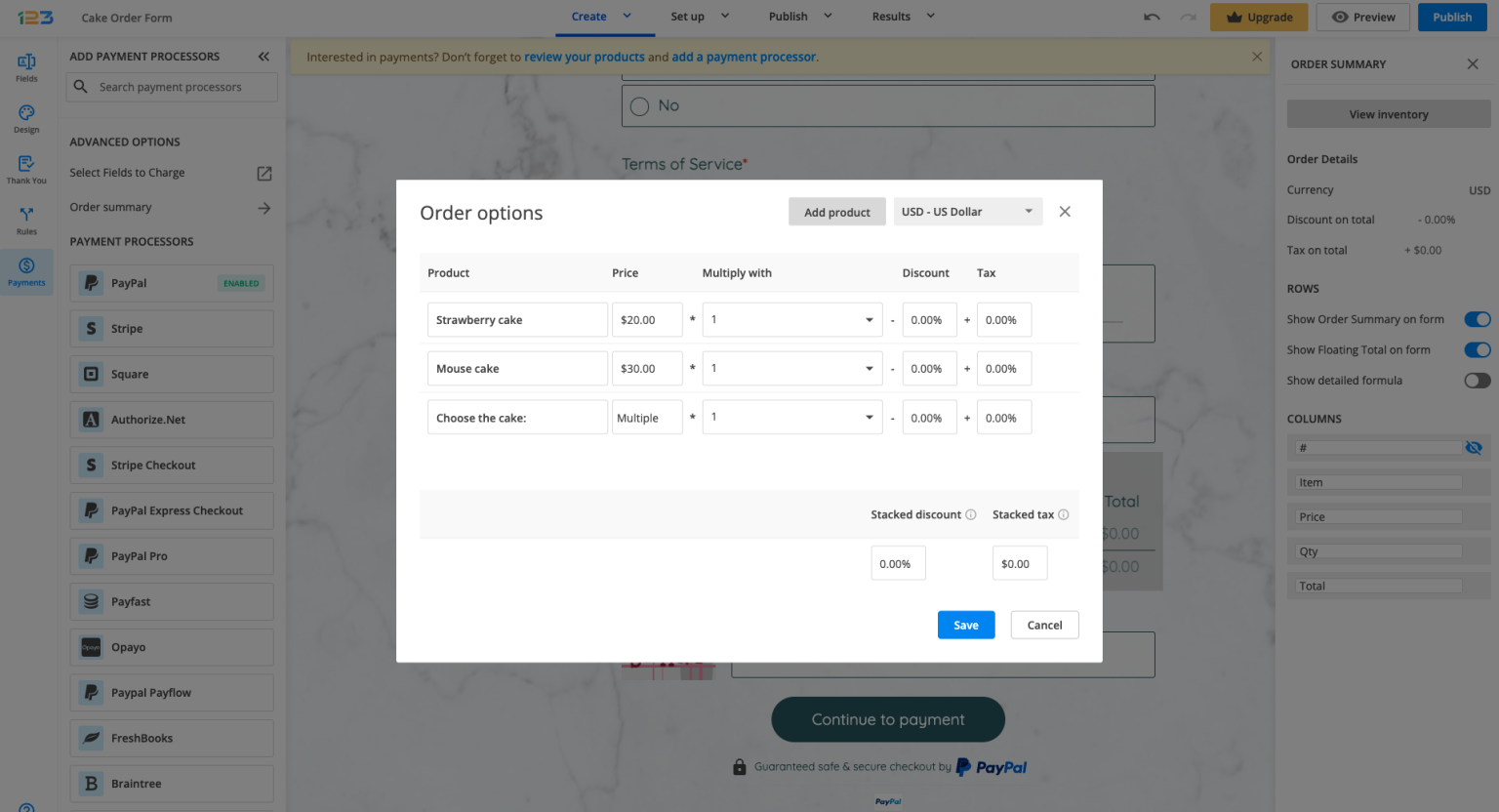Setting Up Payments | 123FormBuilder Docs