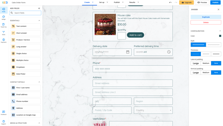 Add a divider on your form | 123FormBuilder Docs