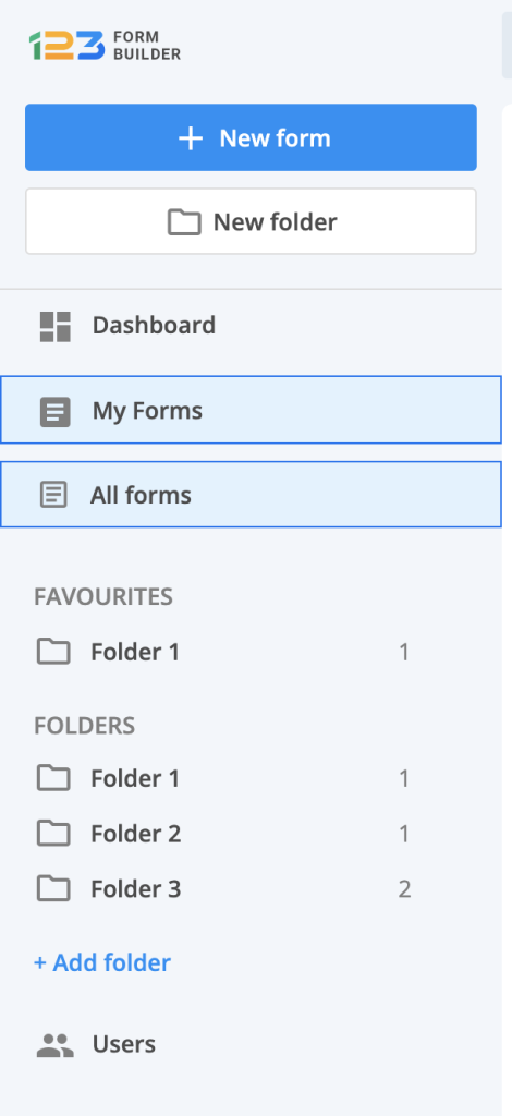 Form count folders