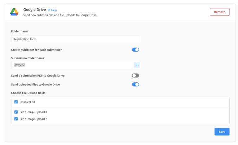 How to integrate your form with Google Drive - 123FormBuilder Knowledge ...