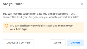 Switch between field types - 123FormBuilder Knowledge Base